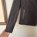 Cupcakes and Cashmere  Finleigh Faux Suede Leather Moto Gray Jacket Size Small Photo 5