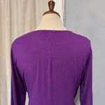 Women Purple Halter Long Sleeve Tunic Mid Stretchy Pockets Dress XL High Photo 9