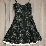 White House | Black Market size 6 black dress lace on bottom hem padded bodice Photo 6