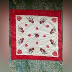 Vintage red roses heart square bandana Photo 4