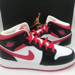 Air Jordans NWB 1 Mid GS White Very Berry Sneakers Photo 0