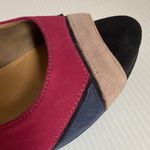 Nine West Retro Y2K Peep Toe Heels Multicolor Suede Patchwork 7.5M Photo 7