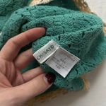 Tsumori Chisato teal Green and yellow crochet tank top with skull shaped pockets Size 2 Photo 2