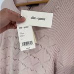 Elegant Pink Heart Knit Blouse Size L Photo 6