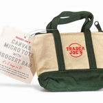 Trader Joe's Canvas Tote with Green Accents Photo 0