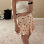 Butterfly Print Pleated Mini Skirt Multi Photo 1
