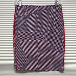 1. State  Red White Blue Geometric Patchwork Retro  Print Pencil Skirt Photo 0