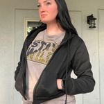 Cropped Black Zipup Size L Photo 0