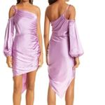 Cinq a Sept Naikta Satin Mini Dress in Violet 14 New Womens Cocktail Purple Photo 8