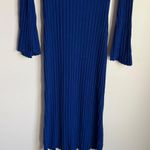 SIMON MILLER Matomi Ribbed Knit Dress In Blue Size M Photo 4