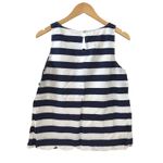 Vineyard Vines Vineyard Vines Womens Top Size 6 White Blue Striped Sleeveless Tank Photo 2