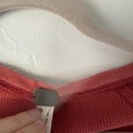 We The Free  Thermal Top Fitted XS Red Long Sleeve Crochet Cuff‎ Waffle Knit Boho Photo 5