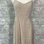 Old Navy  Tan Linen Blend Sundress Sweetheart Neckline Photo 0