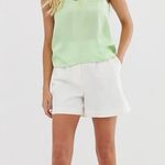 & Other Stories Shoulder Tie Strap V-Neck Camisole Tank Top Green Size 2 Photo 13