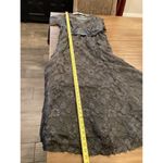Kiyonna Screen Siren Lace evening Gown Drape V Neck 3/4 Sleeve Twilight Grey 2 Gray Size 18 Photo 5