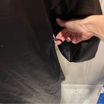 La Senza Black silky satin wine lace trim kimono robe whimsigoth midi Photo 15