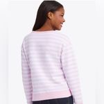 Draper James  Women’s Kelsea Sweatshirt in Pink White Awning Stripe Size‎ Large Photo 7