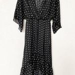 Allyson Black Shimmer Polka Dot Dress Size Small Photo 0
