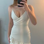 Lulus White Ruffle Dress Photo 0