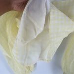 AVAVAV Firenze Sheer Gingham Puff Sleeve Top Feminine Prairie Lightweight Yellow Size L Photo 14