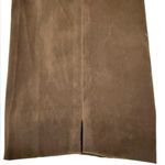 J. McLaughlin Chocolate Brown Straight Leg Flat Front High Rise Faux Suede 10 Photo 5