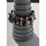 vintage Mother of pearl chunk Stretch Wire Bracelet Natural Boho Western Sz 7.5" Black Photo 5