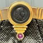 Vintage Judith Leiber Black Lizard Frame Clutch Crossbody Bag Evening Bag Large Photo 6