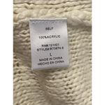 Ellison Sweater Cream Fringe Trim Women’s Large L/S Boutique Boho Knit NWT Photo 8