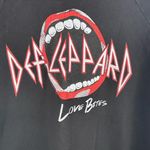 Lauren Moshi XS Noleta Love Bites Def Leppard Black Red Sweater Pullover Crew Photo 2