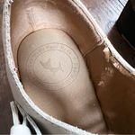 Anthropologie Gee WaWa • Anthro Bess Sandals block heel cream distressed leather double buckle Photo 3