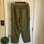 Michael Kors  Boho, Preppy Olive Linen Blend Cargo Pants Photo 1