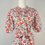 NWOT Boden Ada Double Cloth Cotton Floral Midi Shirt Dress Size 8L Photo 4