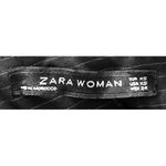 ZARA Pinstriped Frilled Top Ruffle Striped High Mock Neck Peplum Back Zip Blouse Photo 7