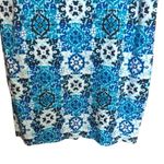Talbots  Sheath Dress Women Large Blue Multi Paisley Artsy Boho Print Sleeveless Photo 3