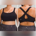 Lululemon All Powered Up Bra Black Size 38G Medium Support Athleisure Activewear Photo 1