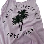 PINK - Victoria's Secret Victorias Secret PINK Lavender Fringed‎ Hem Cut Tank Photo 2