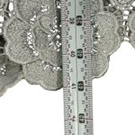 BHLDN Anthropologie  Emmeline Dress Silver Floral Wedding Cocktail Lace Size 6 Photo 6