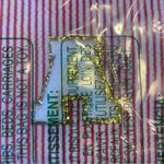 Cosmetic bag, large cute pink makeup bag, monogrammed with the letter A White Photo 2