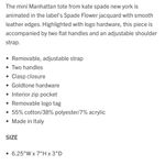 Kate Spade | flower jacquard mini Manhattan tote crossbody Photo 7