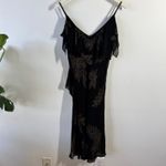 Eva Blue Dress Junior 10 Black Beaded Floral Y2K Witchy Boho Cocktail Party Club Photo 1