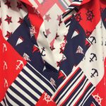 D & Co Beach Coverup Dress Patriotic Nautical USA Boat Size Large Pink Photo 8