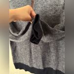 Untuckit Wool Sweater 1/4 Zip 100% Extra Fine Merino Womens XL Navy Fall Blue Photo 4