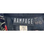 Rampage Vintage ‘90s Black Velvet Crushed Floral Print Bolero Evening Jacket S Photo 4