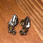 VINTAGE 50s CLIP BACK EARRINGS MADE IN AUSTRIA Orange/yellow RARE design Photo 1