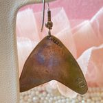 Vintage Taxco Mexico Brass Earrings Geometric Modernist Aztec Style Western Gold Photo 3