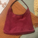 Elegant Burgundy Suede Hobo Bag Red Photo 0