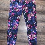 Athletic Works  Leggings Floral Abstract Blue Hot Pink Women’s Size Large Photo 0