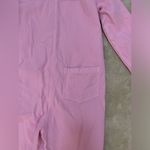 Ascot & Hart pink ribbed embroidered peace sign snap button jumpsuit size small Photo 6