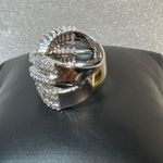 14KT White Gold Channel & Row Set Cocktail Diamond Ring Size 7 Photo 1