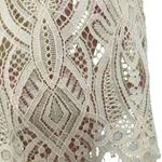 ZARA Lace Ruffle Top M Beige Cream Cropped Boho Prairie Cottagecore Romantic Photo 13